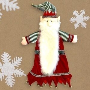 Christmas Around The World vintage Santa plush tree topper